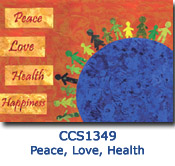 Peace, Love, Health Charity Select Holiday Card